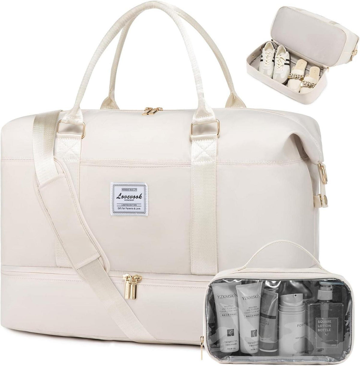 Weekender Reisetasche Sporttasche mit Schuhfach für Damen
