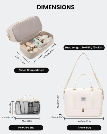 LOVEVOOK Reisetasche Damen Sporttasche Weekender Handgepäck