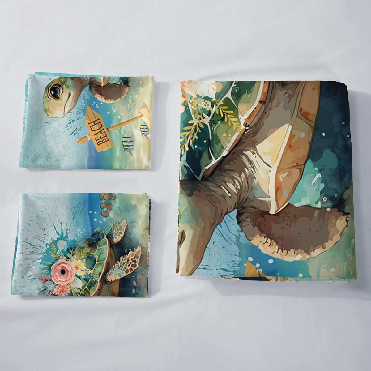 Bettwäsche-Set Meeresschildkröte | 155x220cm & 80x80cm