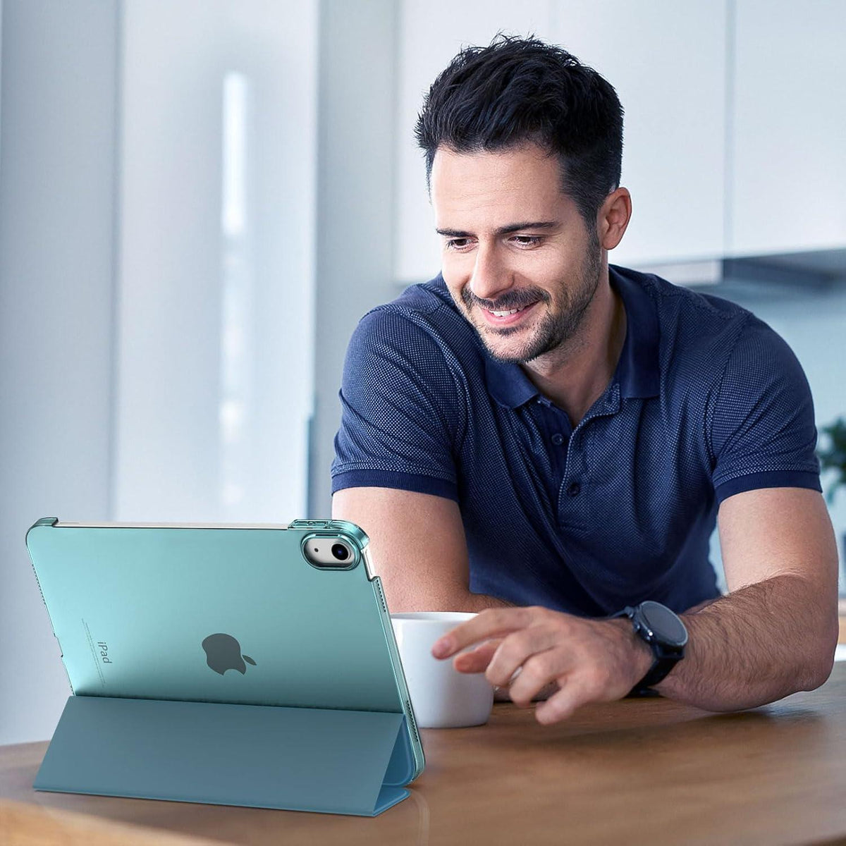 iPad 10 Generation 10,9 Zoll 2022 Hülle Pfauenblaugrün Smart Cover