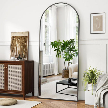 Ganzkörperspiegel Bogen Schwarz 180x66cm | Stand- & Wandspiegel