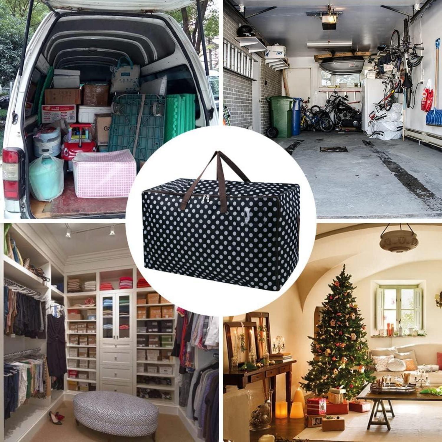 Großer Aufbewahrungsbeutel für Schlafzimmer, Kleiderschrank, Kleidung, Bettwäsche - Blau, 2 Stück