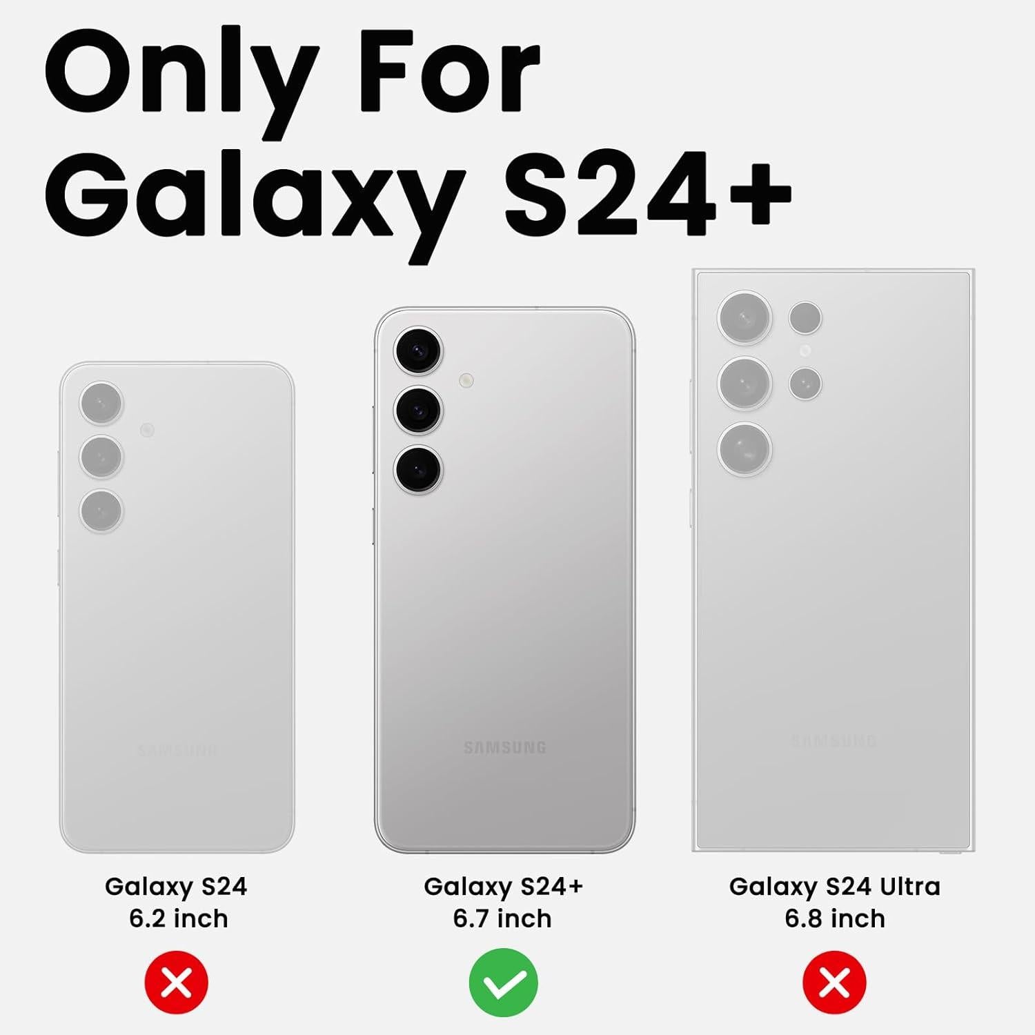 ORNARTO Samsung Galaxy S24 Plus Hülle transparent TPU dünne