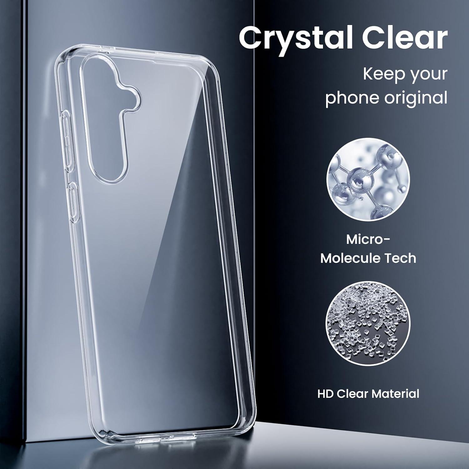 ORNARTO Samsung Galaxy S24 Plus Hülle Crystal Clear TPU Slim Case