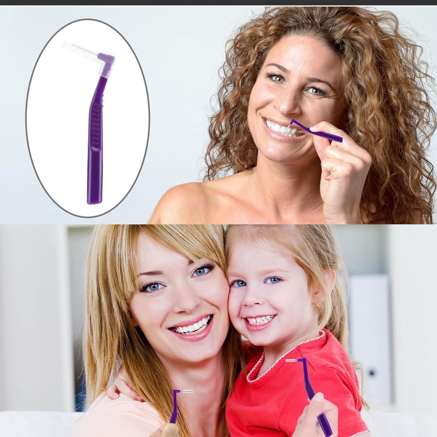Interdentalbürsten 25 Stück 1 mm L-Form Zahnzwischenbürsten
