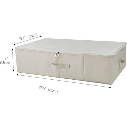 Faltbare Aufbewahrungsboxen für unter das Bett, 3 Stück, Beige