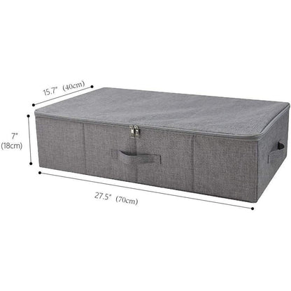 Aufbewahrungsboxen für Kleidung & Decken, 3 Stück, Schwarz/Grau