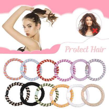 12er Pack Haargummi Damen, Elastisch Zopfgummi, Stylisch