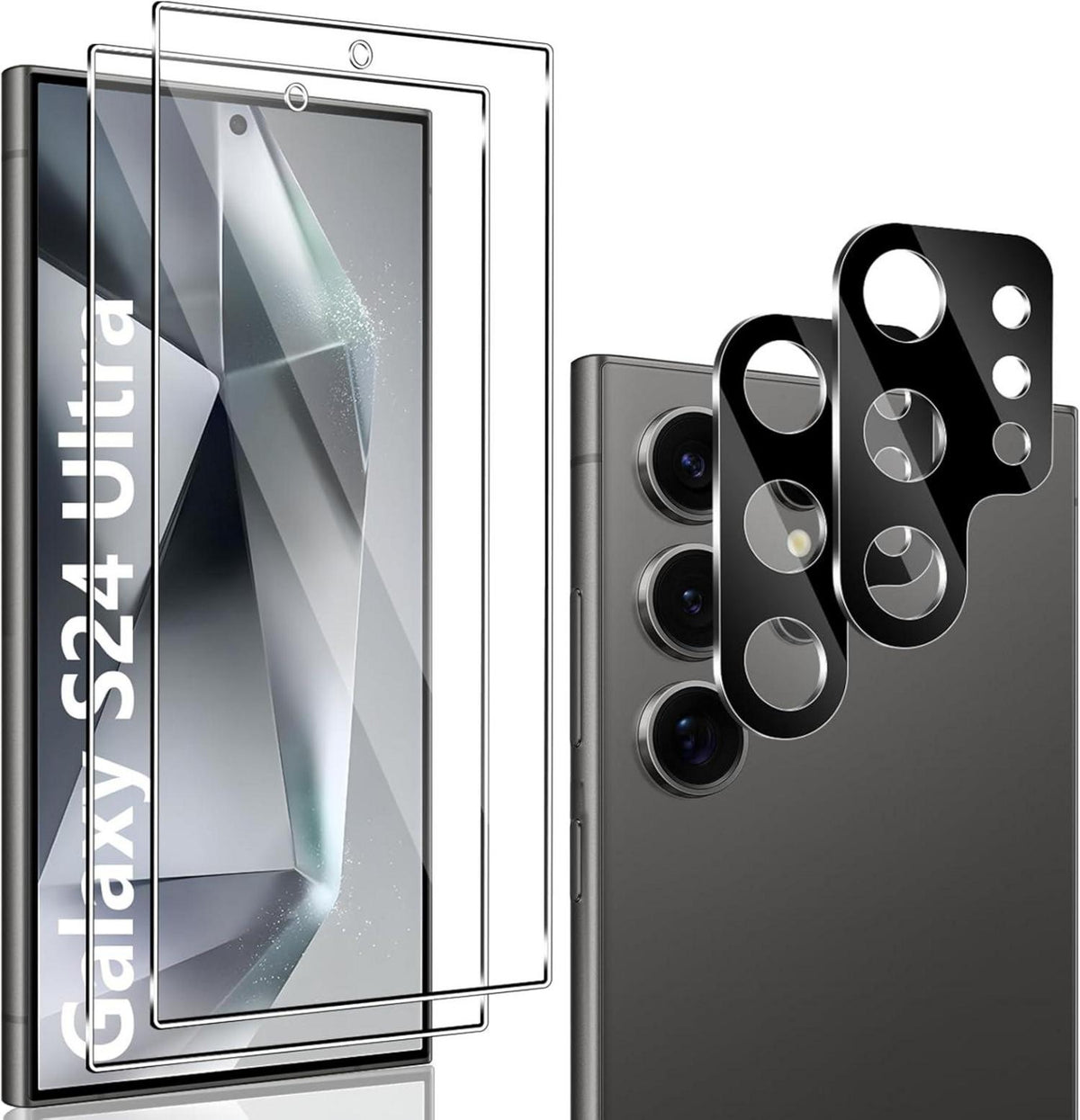 Panzerfolie für Samsung Galaxy S24 Ultra 5G, 2 Stück Schutzfolie