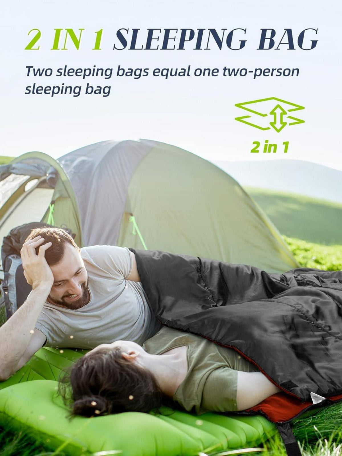 Ultraleichter Schlafsack Sommer Camping Festival Outdoor Indoor