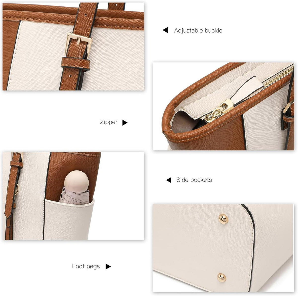 Große Handtasche Damen Shopper Schultertasche A4 35x15x28cm