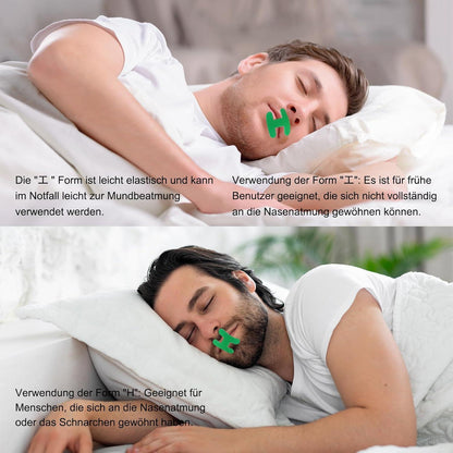 Anti Schnarch Mundpflaster Schlafen 60 Stück Nasenatmungstape Green