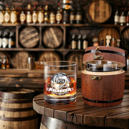 50. Geburtstagsgeschenke für Männer 1974 Whiskyglas-Set in