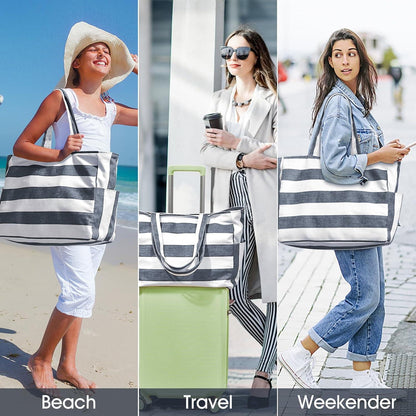 Große Strandtasche Damen wasserfest mit viel Stauraum