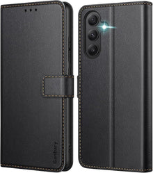 Samsung Galaxy A55 5G Leder Klapphülle mit Kartenschlitzen und