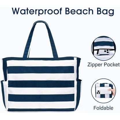 Strandtasche Damen XXL Wasserdichte Handtasche Badetasche
