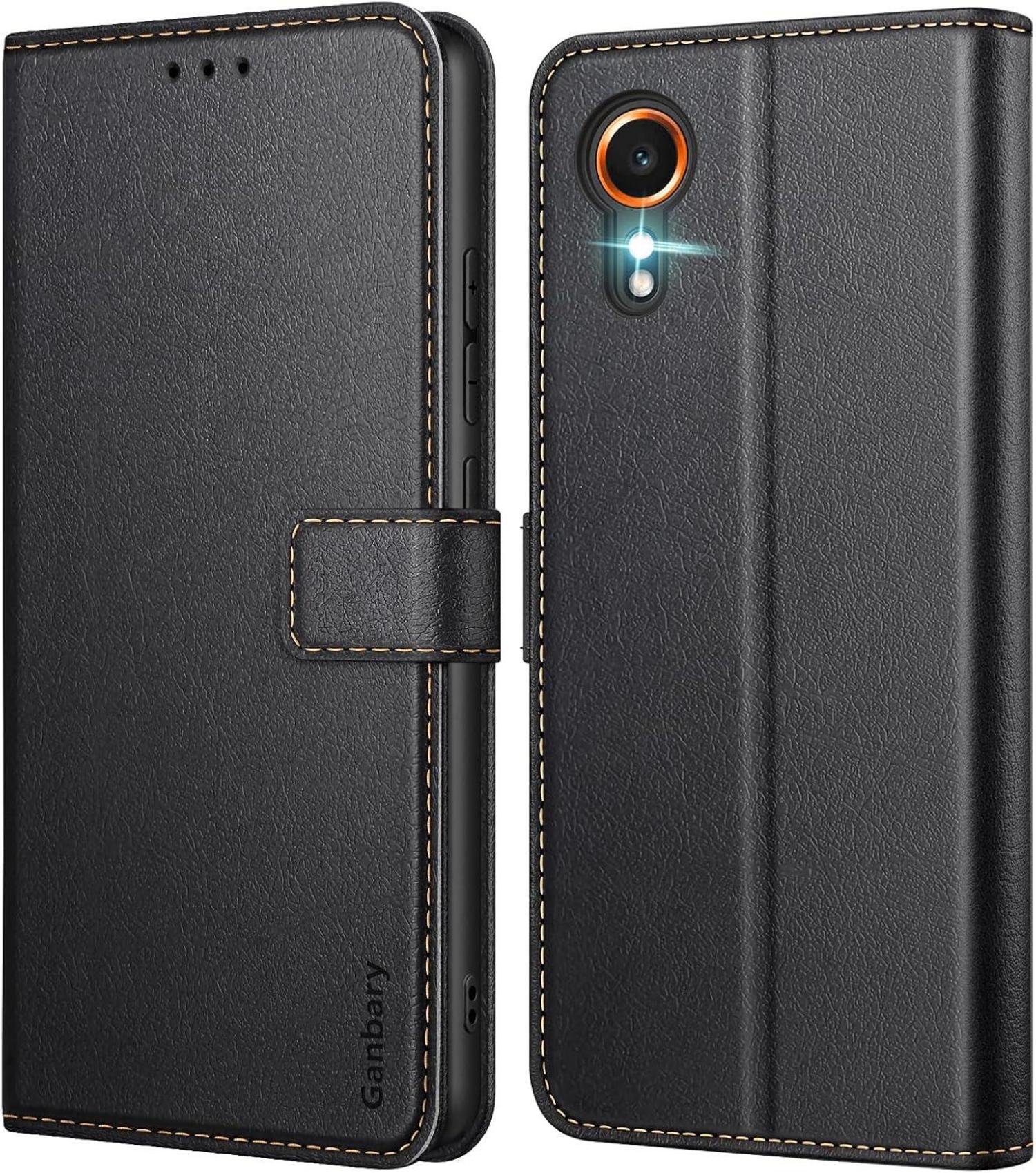 Handyhülle für Samsung Galaxy Xcover 7 Leder Klapphülle Schwarz