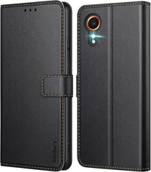 Handyhülle für Samsung Galaxy Xcover 7 Leder Klapphülle Schwarz