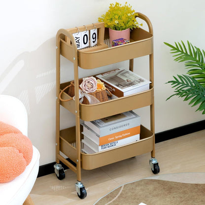 Aufbewahrungswagen Servierwagen 3-Etagen Metall Organizer