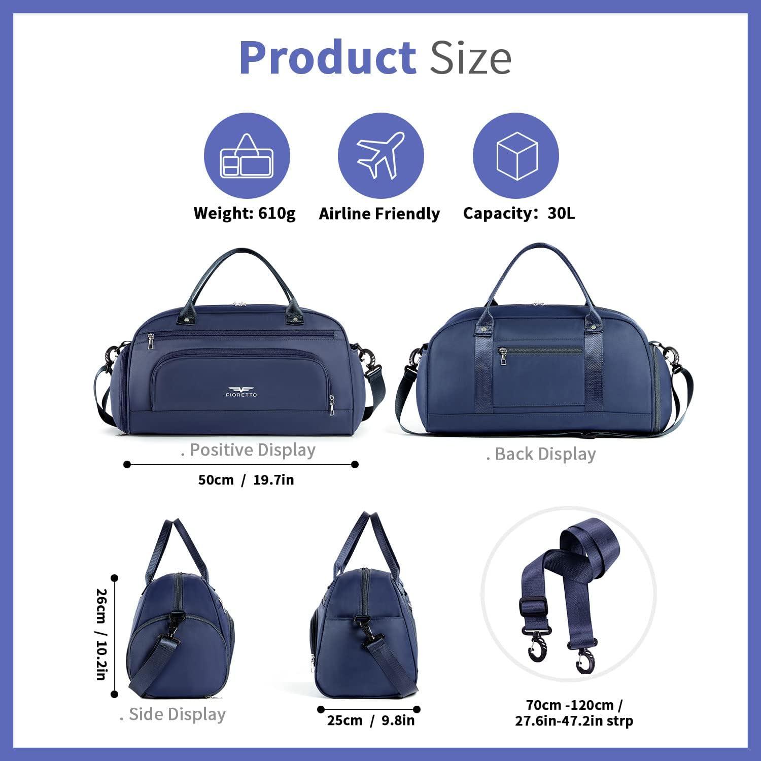 30L Sporttasche & Reisetasche mit Schuhfach & Nassfach Navy