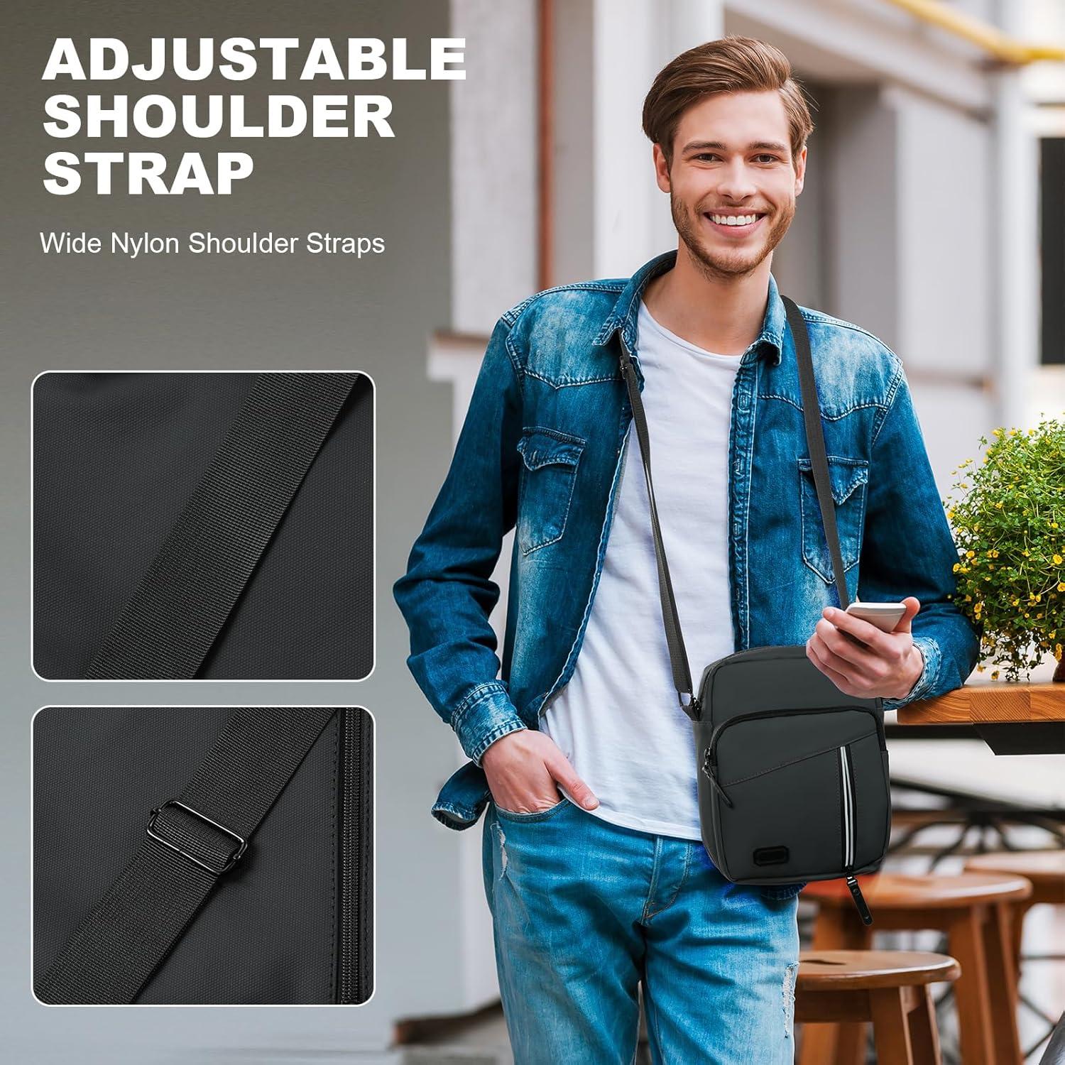 Umhängetasche Herren Wasserdicht Messenger Bag Crossbody Alltag Reise