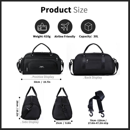 30L Sport- und Reisetasche mit Schuhfach und Nassfach