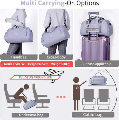 Multifunktionale 30L Sport- und Reisetasche mit Schuh- und Nassfach
