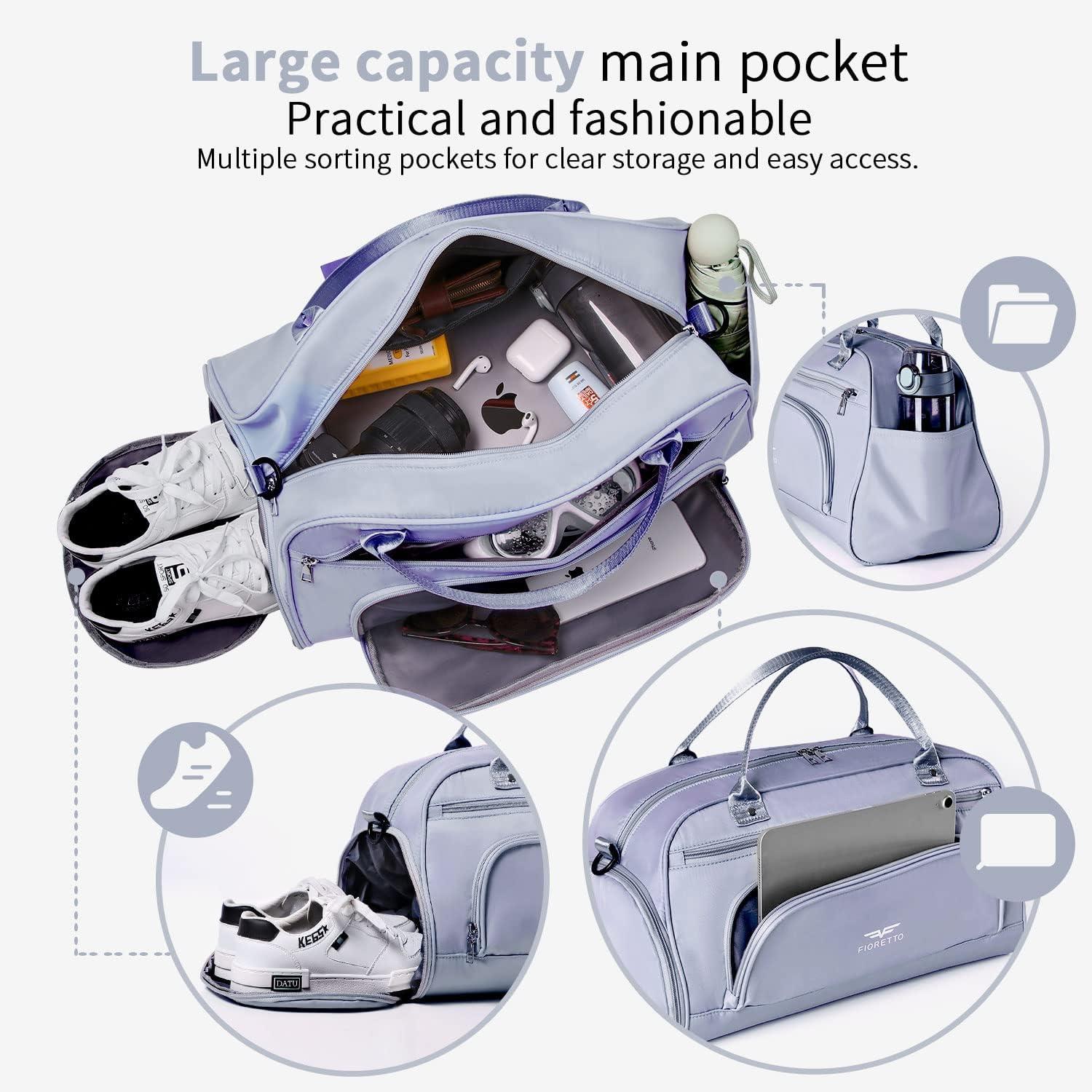 30L Fioretto Sport- und Reisetasche mit Schuh- und Nassfach Blau