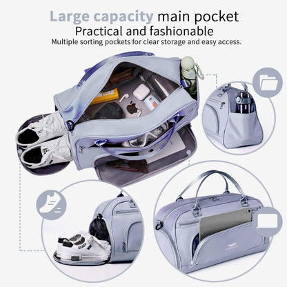 30L Fioretto Sport- und Reisetasche mit Schuh- und Nassfach Blau