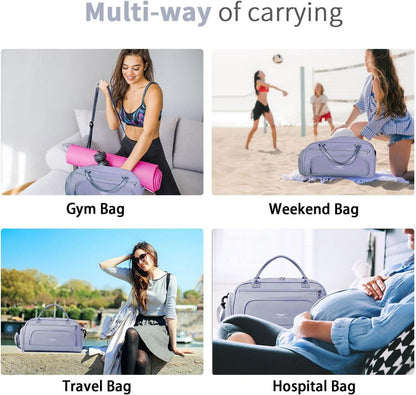 Kleine 30L Sporttasche und Reisetasche mit Schuhfach,  Nasstasche