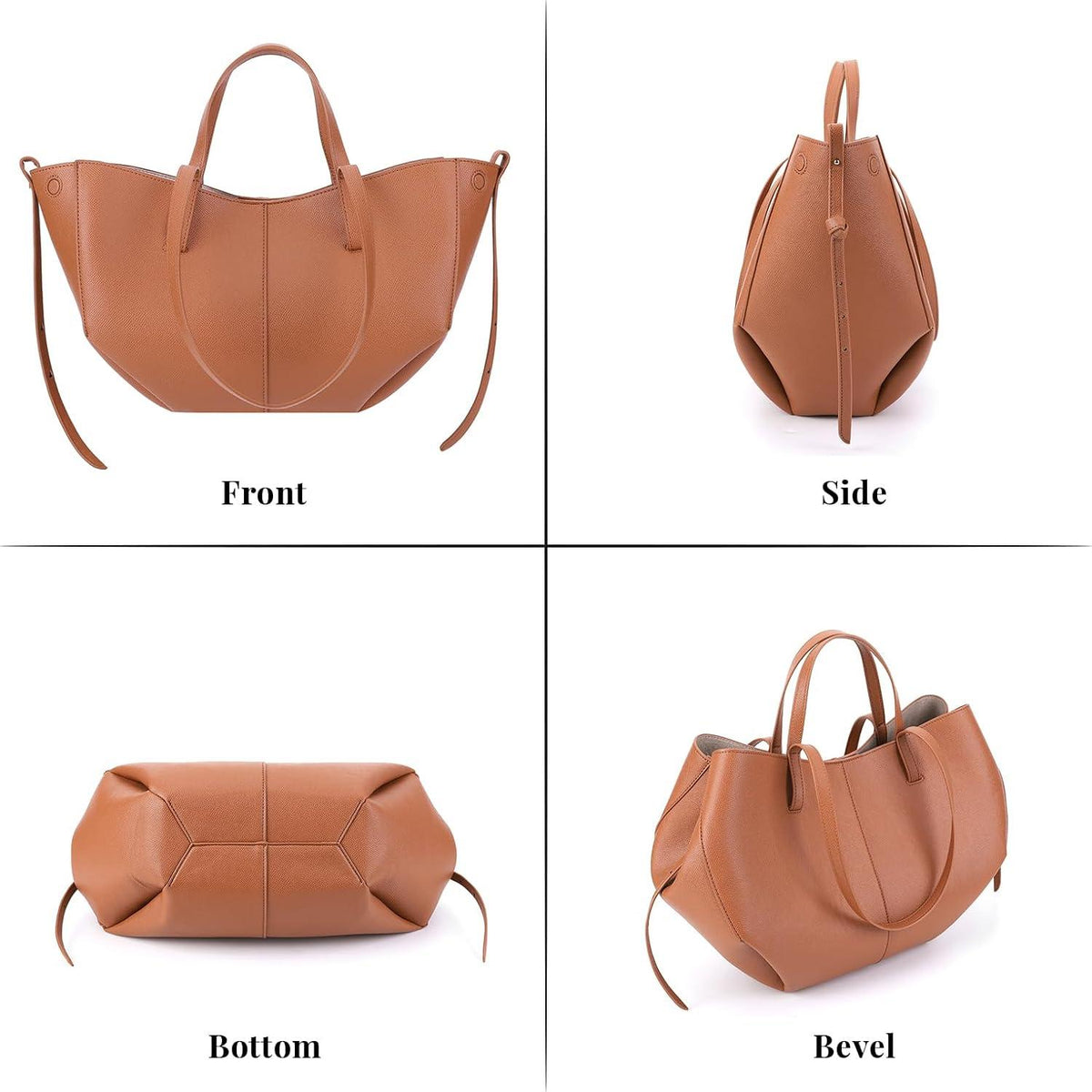 Tote Bag Kunstleder Handtasche Damen Groß Schultertasche Shopper