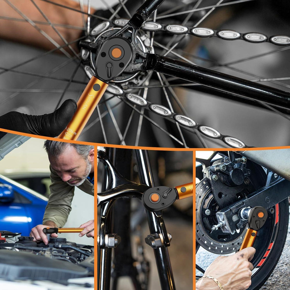 Drehmomentschlüssel Fahrrad Set 1/4 Zoll 1-25 Nm Ratsche
