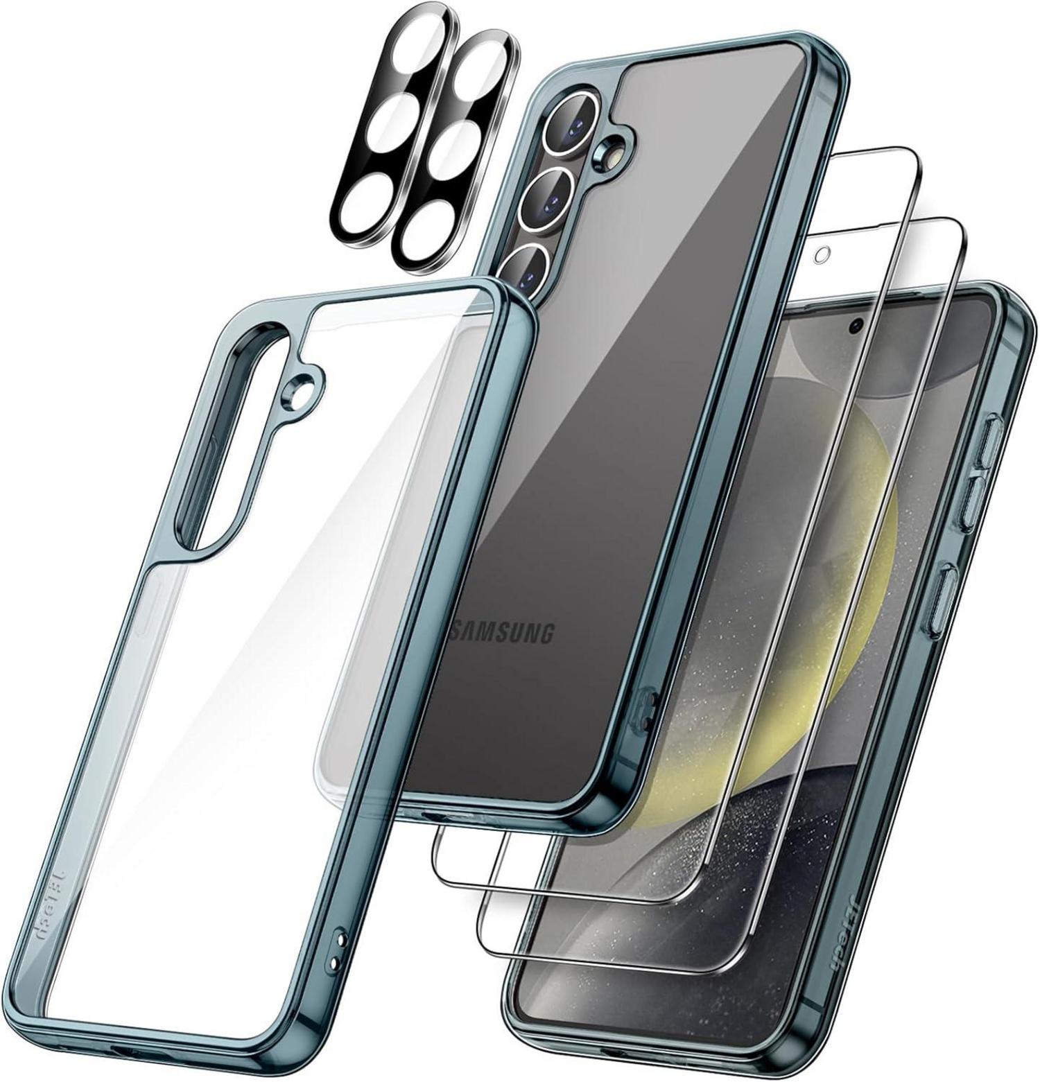 5-in-1 Hülle für Samsung Galaxy S24+ 5G mit Gehärtetem Glas