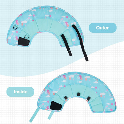 Halskrause Hund Leckschutz Verstellbar Wasserdicht Blau S
