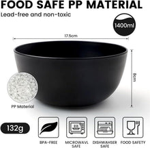 Bugucat Müslischalen Set 6er 1400ML Kunststoff Salatschale