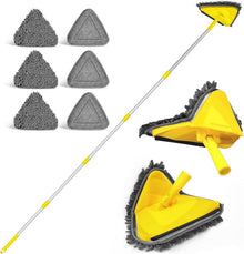Bodenwischer Wischmopp mit Silikonrakel und 6 Pads