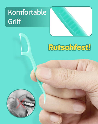 Zahnseide Sticks Minze 200 Stück Zahnreinigung Flossers Mint Dental