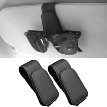 Anwlki Auto Sonnenbrillenhalter Schwarz Leder 2er Pack
