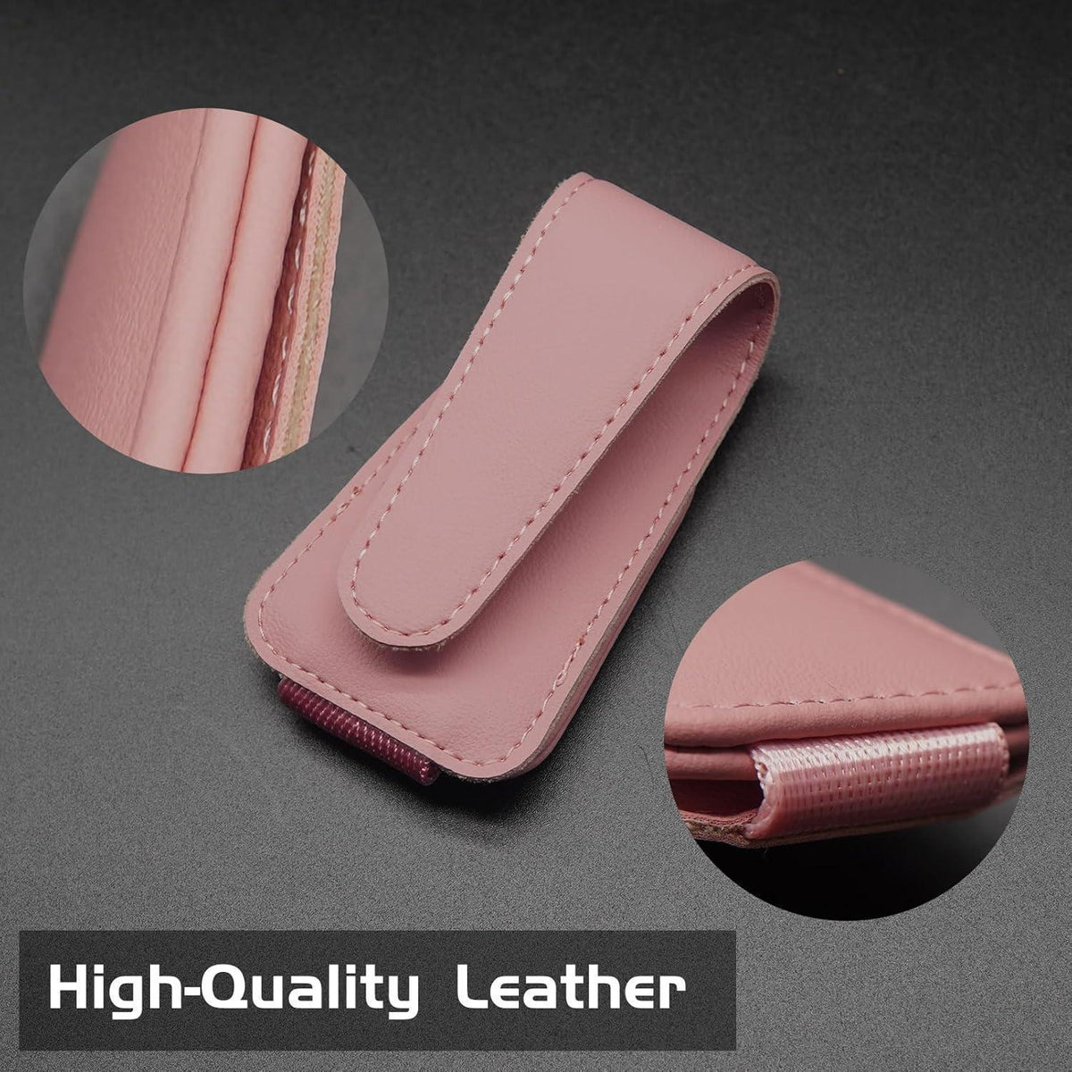 Magnetischer Brillenhalter für Auto-Sonnenblende, 2er-Pack, Rosa in Lederoptik