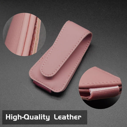 Magnetischer Brillenhalter für Auto-Sonnenblende, 2er-Pack, Rosa in Lederoptik