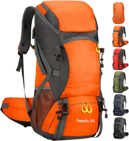 Wanderrucksack 50L Trekkingrucksack Regenhülle Wasserdicht Camping