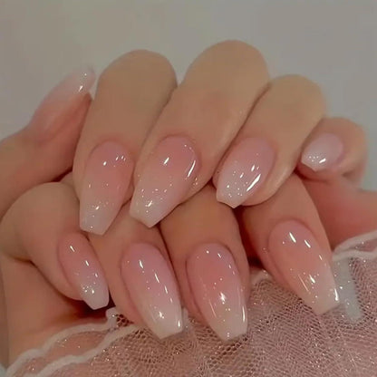Rosa Farbverlauf French Press on Nails - Künstliche Nägel zum Aufkleben