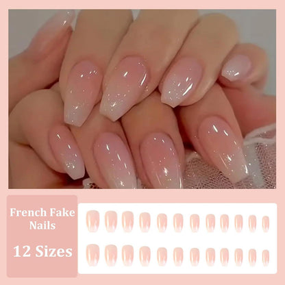 Rosa Farbverlauf French Press on Nails - Künstliche Nägel zum Aufkleben