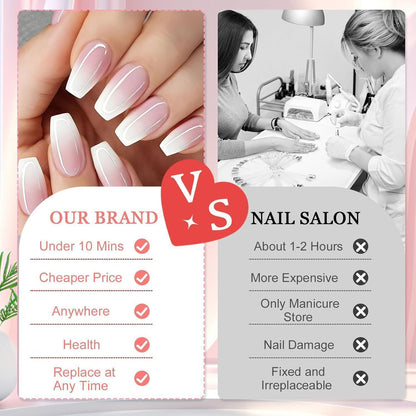 French Press on Nails - Rosa Ballerina Gel Nägel Zum Aufkleben