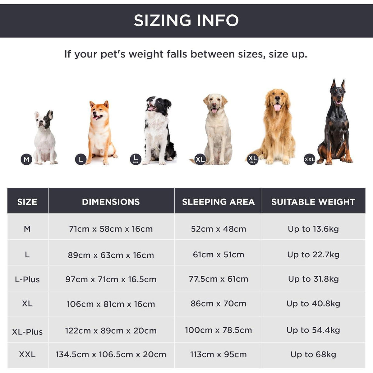 Orthopädisches Hundebett XL, 122x89 cm, braun