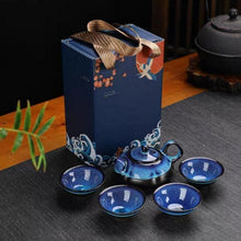 Japanisches Kung-Fu-Tee-Set mit Teekanne und 4 Teetassen