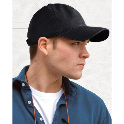 Vintage Baumwoll Baseball Cap - Verstellbare Unisex Cap Schwarz M