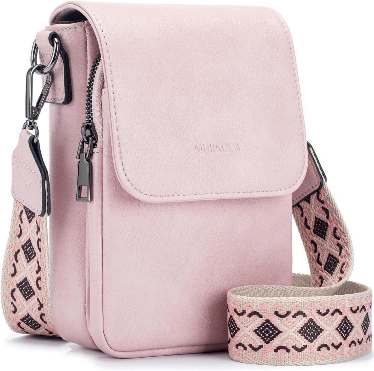 Handytasche Umhängetasche RFID Leder Geldbörse Kapazität Z-pink