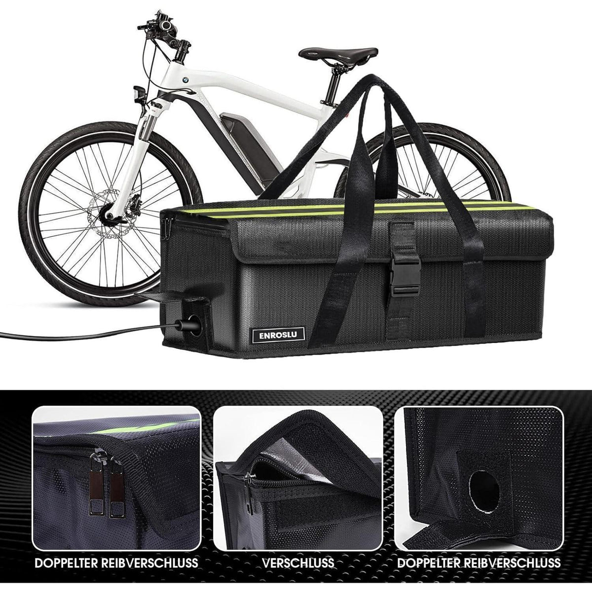 Feuerfeste Ebike Akkutasche – Sicherer Transport & Laden
