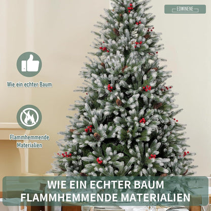 Künstlicher Weihnachtsbaum 120cm mit Tannenzapfen und Beeren
